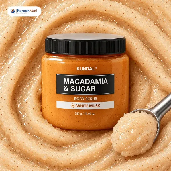 Kundal Macadamia & Sugar Body Scrub (White Musk) - 550g